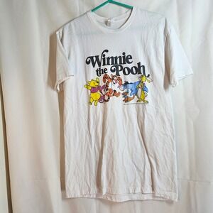 Winnie‎ the Pooh T-Shirt Cartoon Characters Graphic Tee White Medium